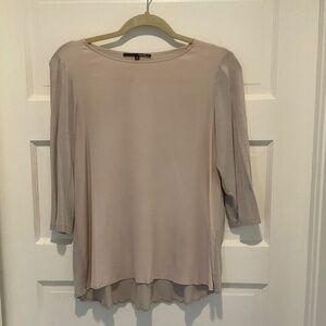 Italian women’s swing tunic, taupe, size M